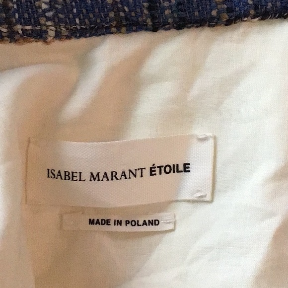 Isabel Marant Etoile Gabe Blue Tweed Jacket 34 - Picture 6 of 7